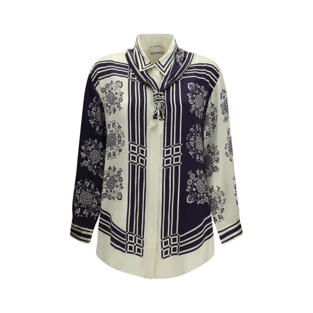 Alemais Blue Silk Women's Shirt